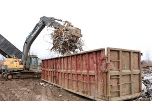 Container Service Scrap Container Being Loaded