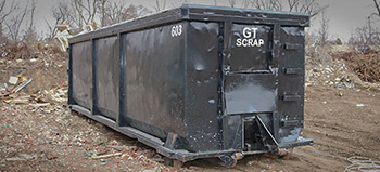 black container for scrap recycling