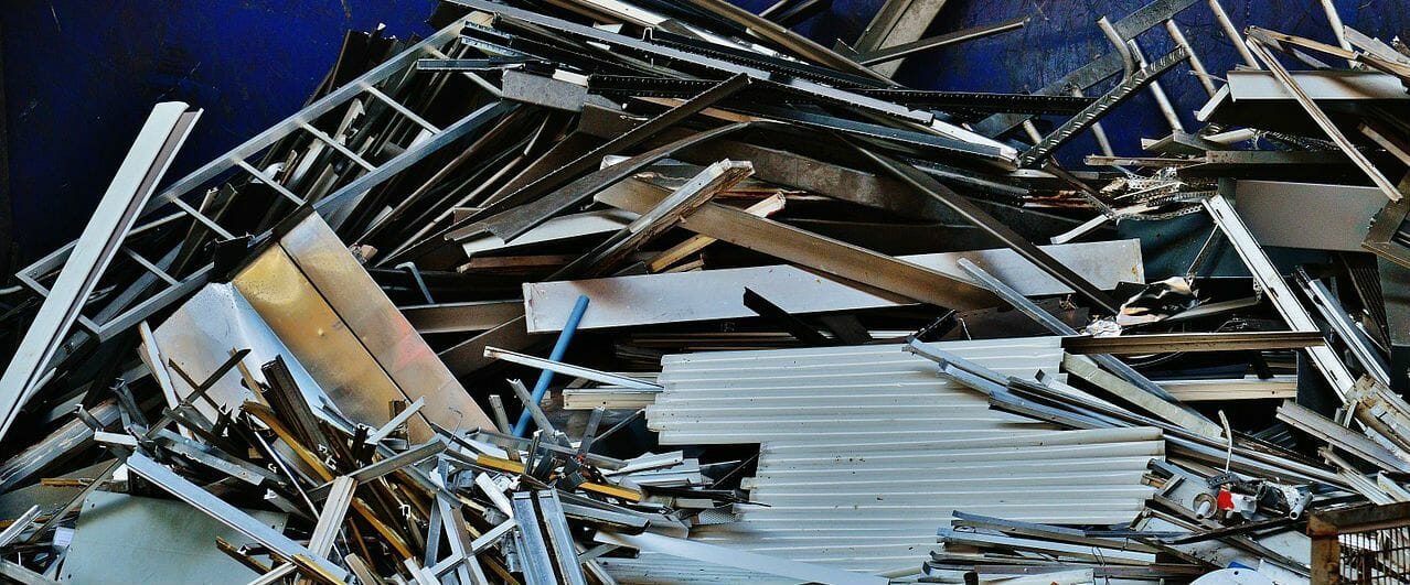 pile of scrap aluminum